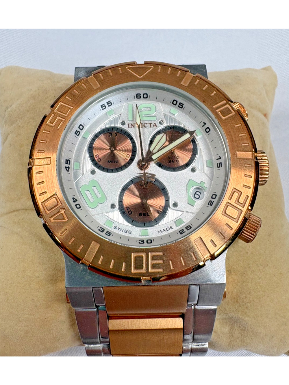 Invicta Reserve Ocean Reef Chronograph Watch 46mm 6755 Swiss Rose Gold-Plated